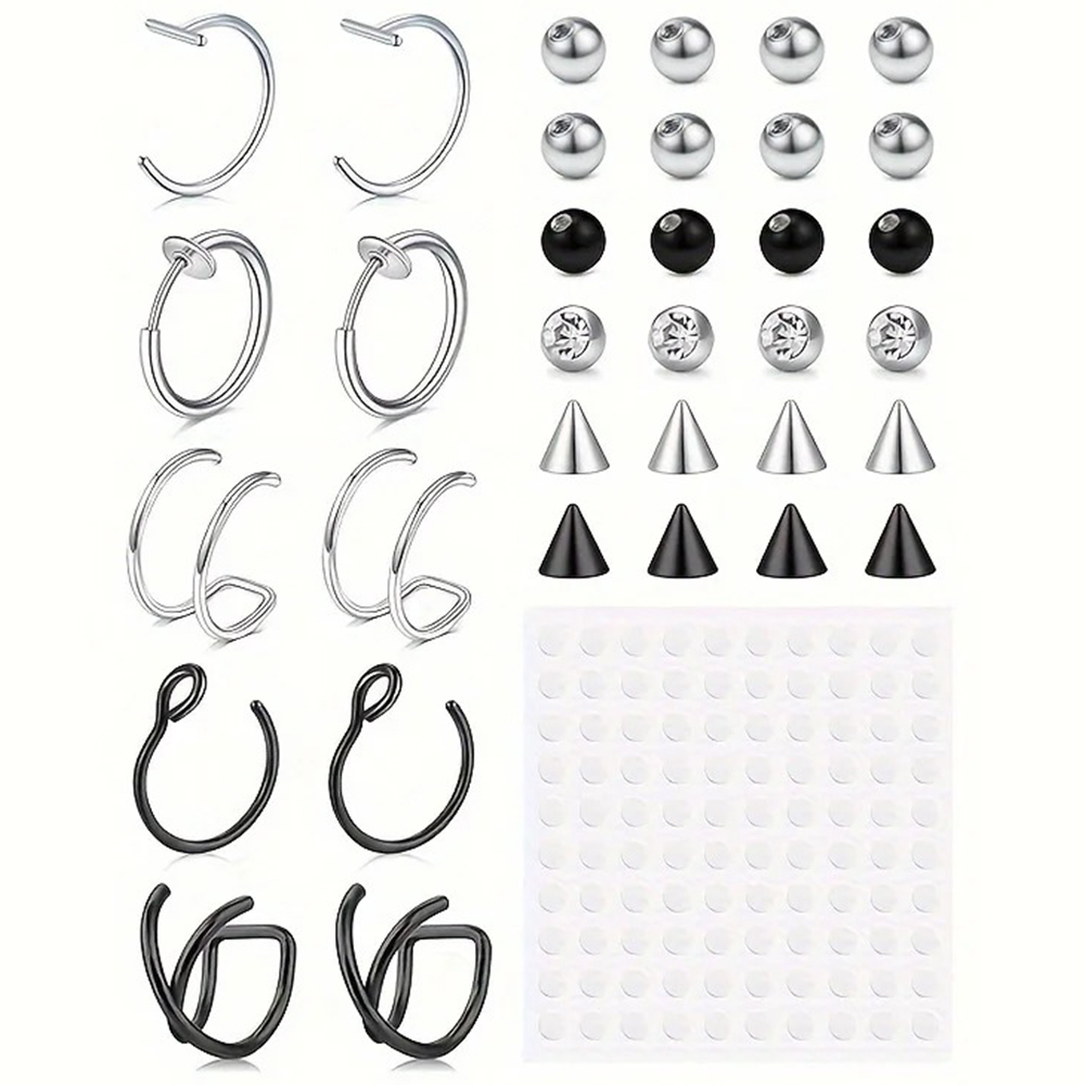 Body Jewelry And Earrings - 가짜 피어싱, 가짜 립 링, 가짜
