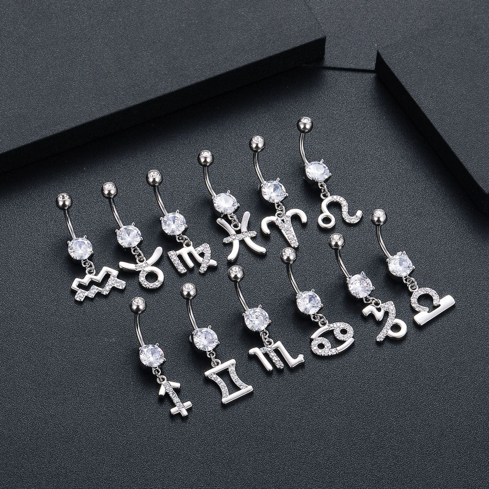 Body Jewelry Barbell - 12 별자리 시리즈 배꼽 피어싱 배꼽