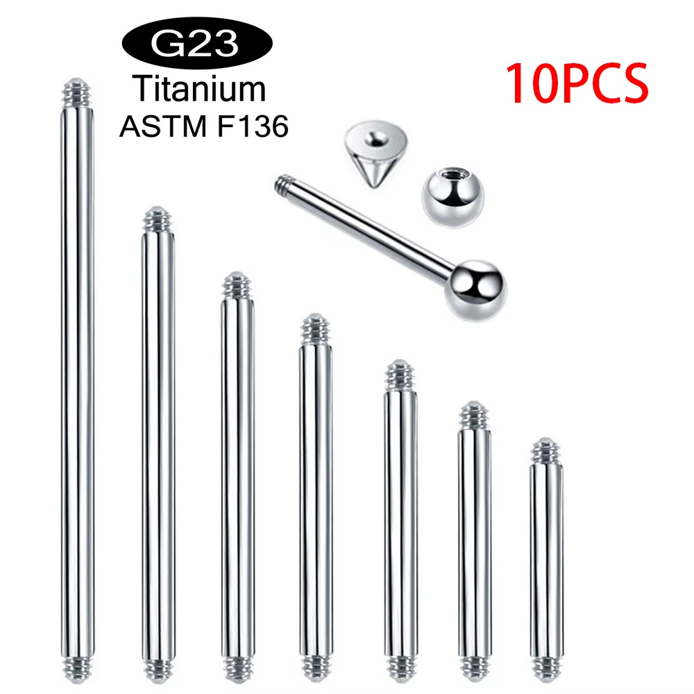 Body Jewelry Implant Grade Titanium - 10개/세트 ASTM F136 임플란트용 티타늄 14G