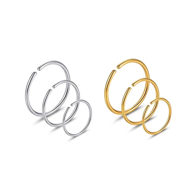 Body Jewelry And Earrings - 6개/세트 저자극성 코링 후프 316L 외과용