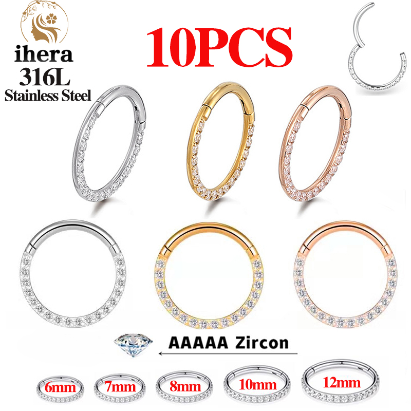 Body Jewelry And Earrings - 1/10개 스테인리스 스틸 코링, 셉텀 클리커,