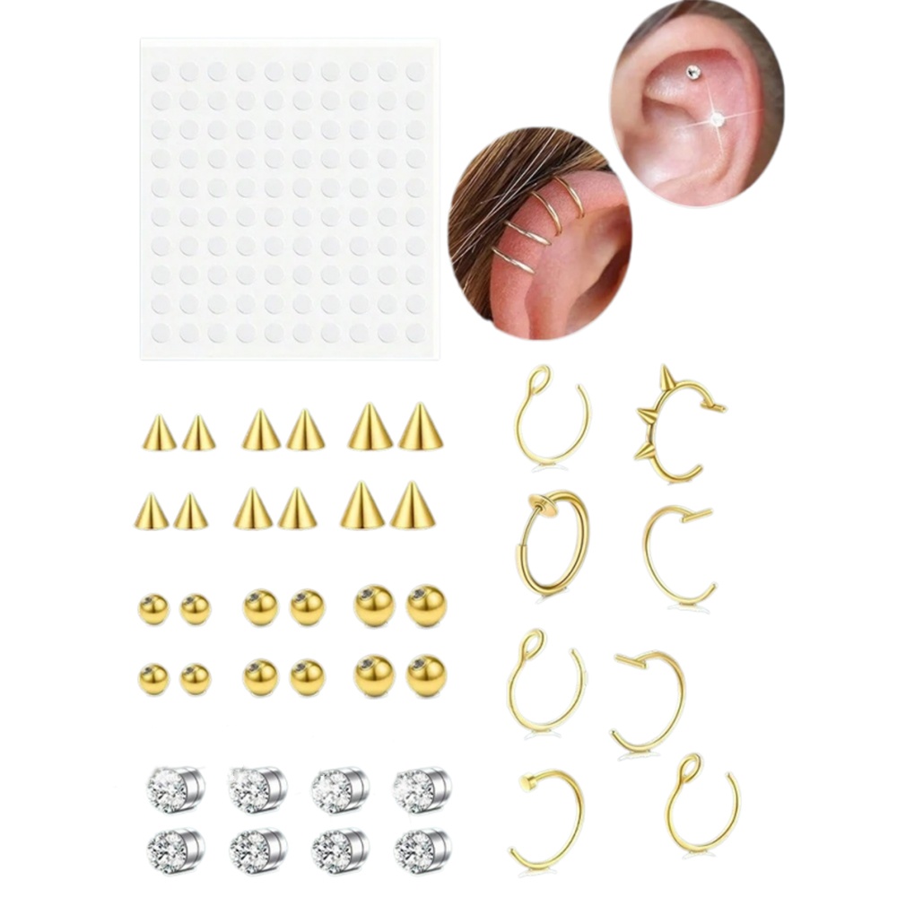 Body Jewelry And Piercing - 여성용 가짜 코링, 가짜 셉텀 피어싱,