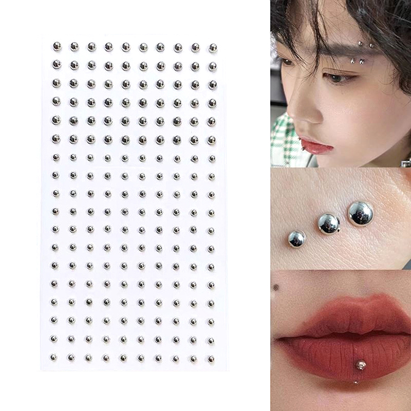 Body Jewelry And Piercing - 다이아몬드 스티커 가짜 코걸이 셀프 접착형