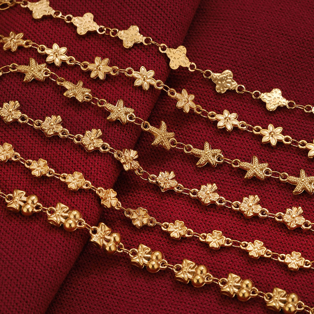 1미터 스테인리스 스틸 꽃별 모양 링크 케이블 체인 D - Body Chain Jewelry 리뷰 및 가격