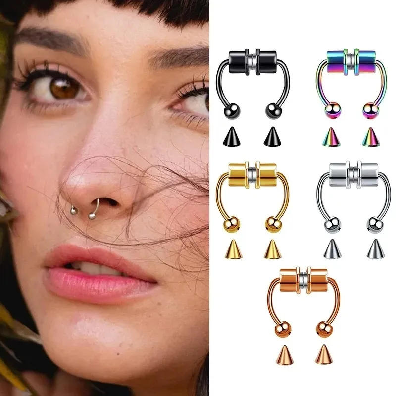 1/2/3Pcs 가짜 자석 코 링, 가짜 피어싱 코 링 - Body Jewelry And Piercing 리뷰 및 가격