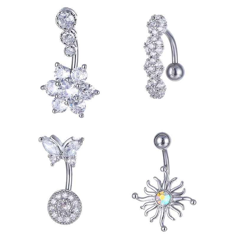 크리스탈 배꼽 링 동물 모양 배꼽 피어싱 스테인레스 스 - Body Jewelry Barbell 리뷰 및 가격