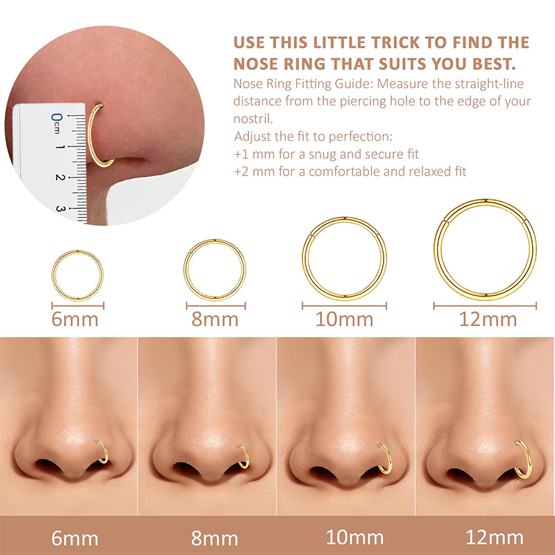 16G 316L 수술용 스틸 힌지 클리커 코/격막 링, - Body Jewelry And Earrings 리뷰 및 가격