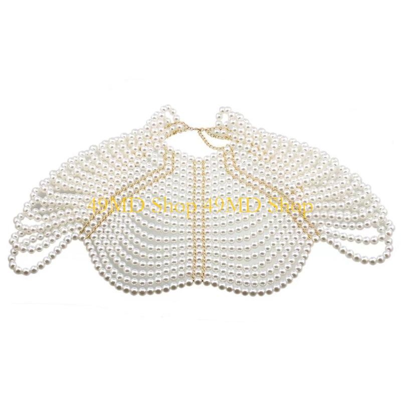 49MD 우아한 여성 목도리 멀티 레이어 파란색 가슴  - Body Chain Jewelry 리뷰 및 가격