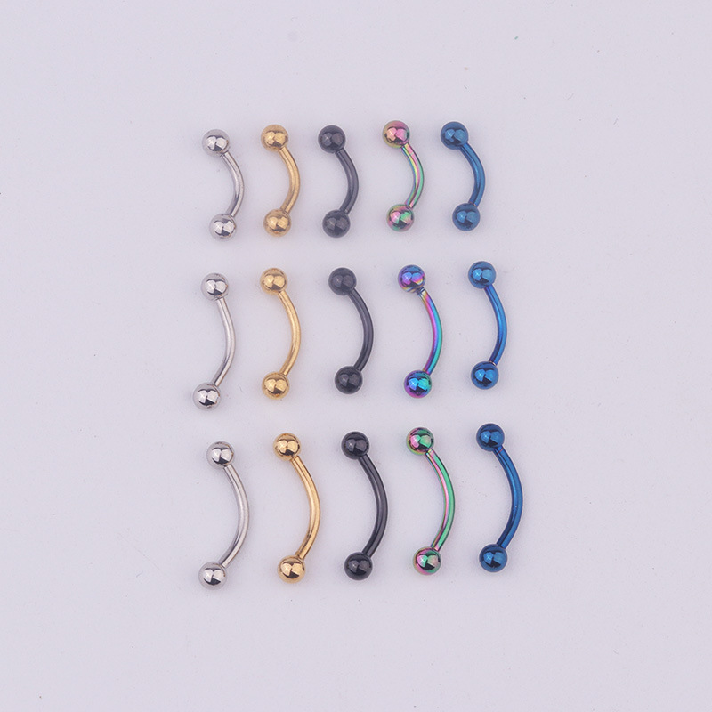 5개/세트 16G 316L 스테인리스 스틸 곡선형 바벨 - Body Jewelry Barbell 리뷰 및 가격