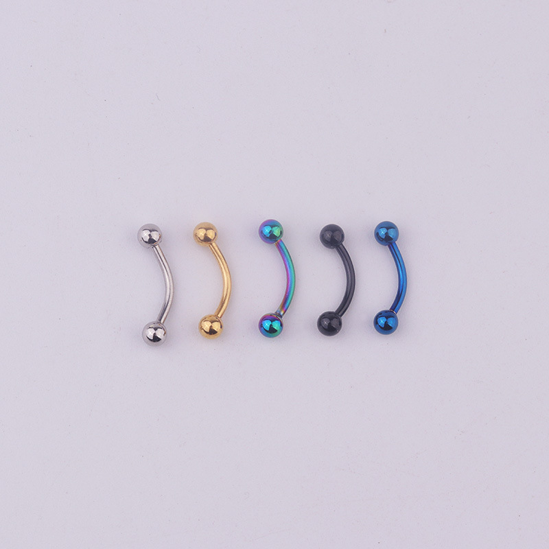 5개/세트 16G 316L 스테인리스 스틸 곡선형 바벨 - Body Jewelry Barbell 리뷰 및 가격