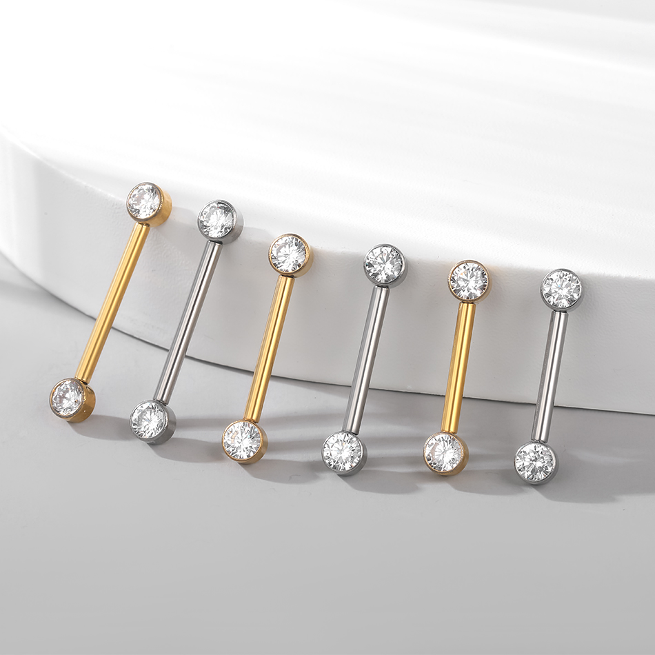 임플란트 등급 티타늄 내부 나사산 젖꼭지 바벨, CZ  - Body Jewelry Implant Grade Titanium 리뷰 및 가격