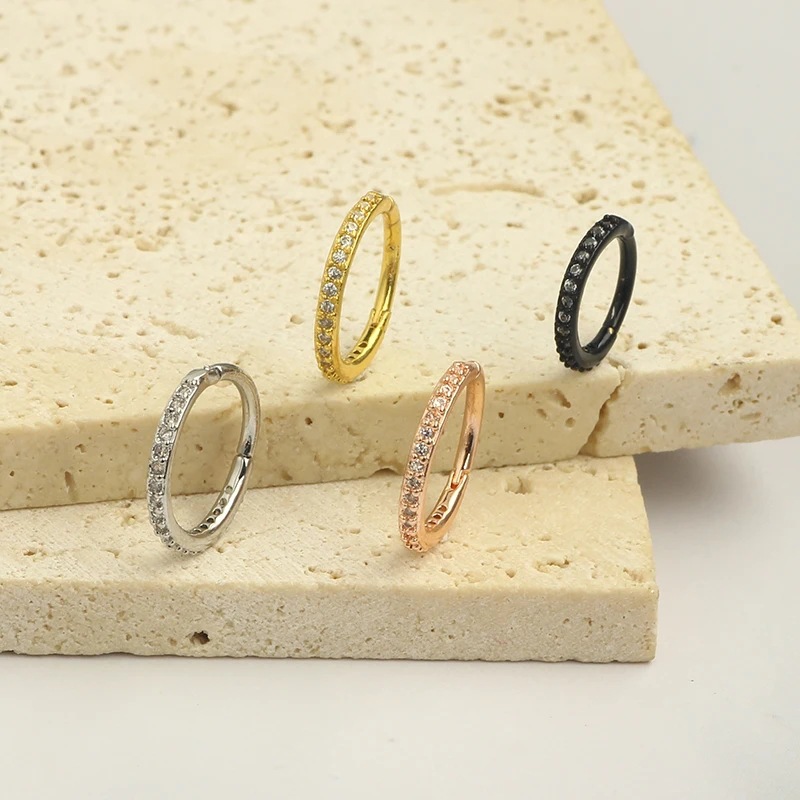 16G 투명 CZ 코링 후프 316L 수술용 스틸 심리 - Body Jewelry And Earrings 리뷰 및 가격