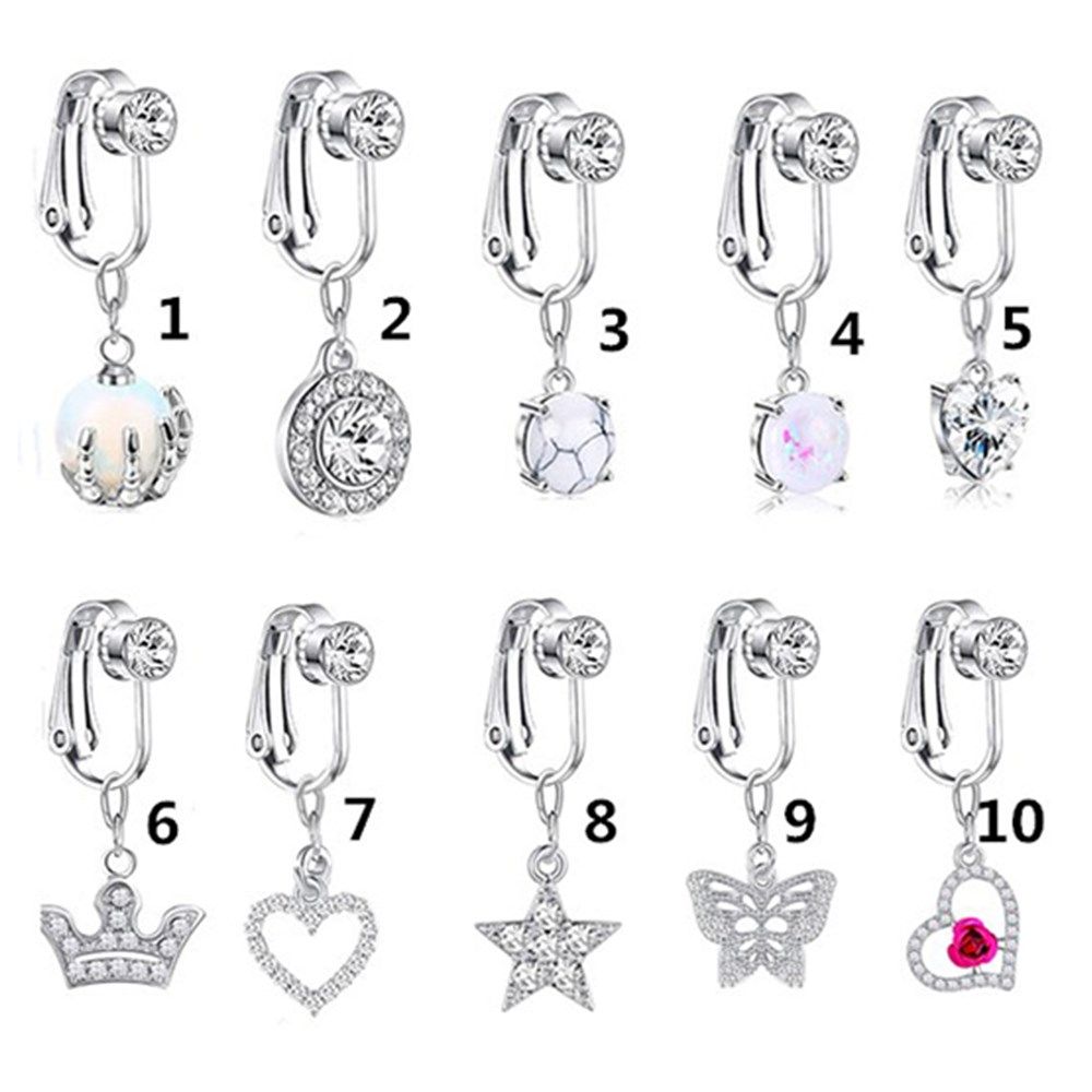 액세서리 클립 귀걸이 연골 클립 배꼽 링 가짜 배꼽 피 - Body Jewelry And Earrings 리뷰 및 가격