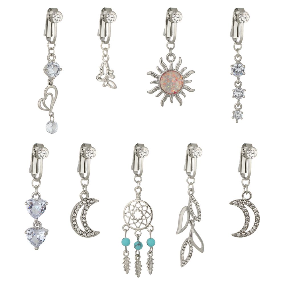가짜 배꼽 나비 피어싱 하트 클립, 배꼽 가짜 피어싱  - Body Jewelry And Earrings 리뷰 및 가격