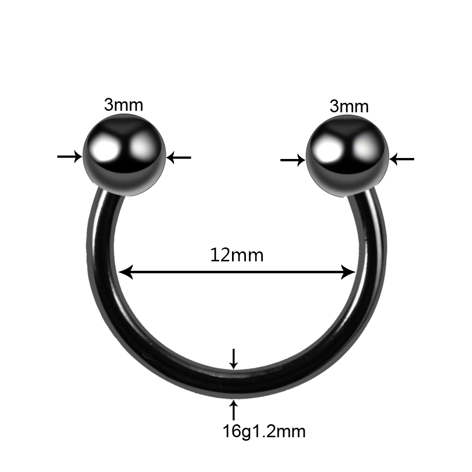 1PC G23 티타늄 코 링 원형 바벨 피어싱 립 말굽 - Body Jewelry Barbell 리뷰 및 가격