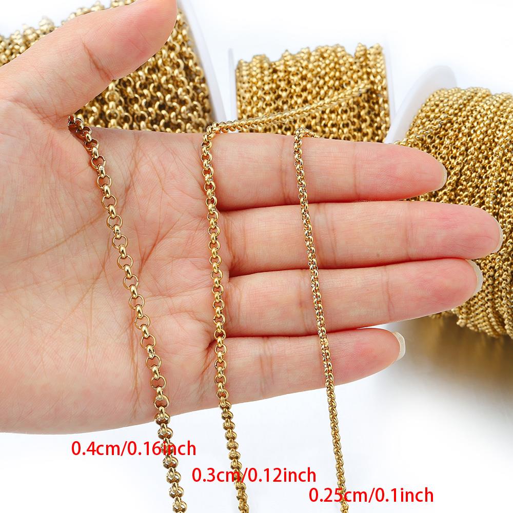 1미터 2-4mm 스테인리스 스틸 O형 소형 원형 체인 - Body Jewellery 리뷰 및 가격