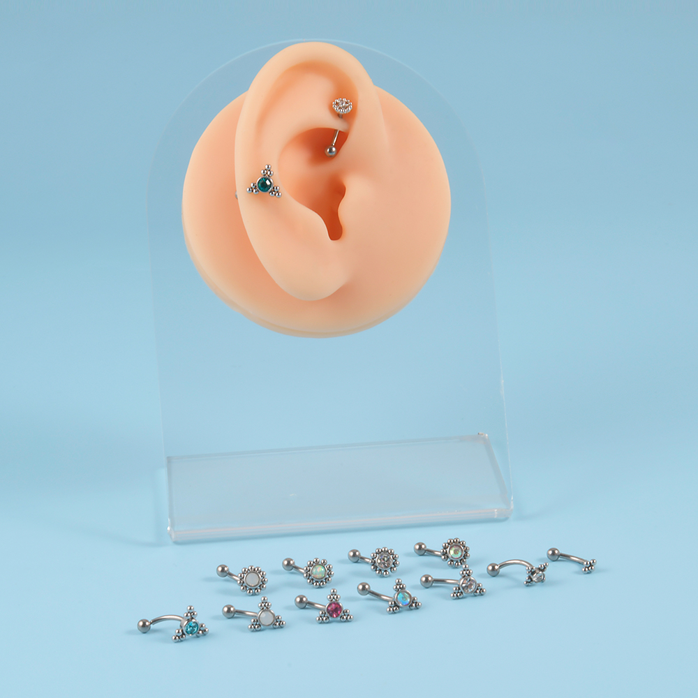 1PC G23 티타늄 16G 크리스탈 루크 피어싱 클러 - Body Jewelry Barbell 리뷰 및 가격