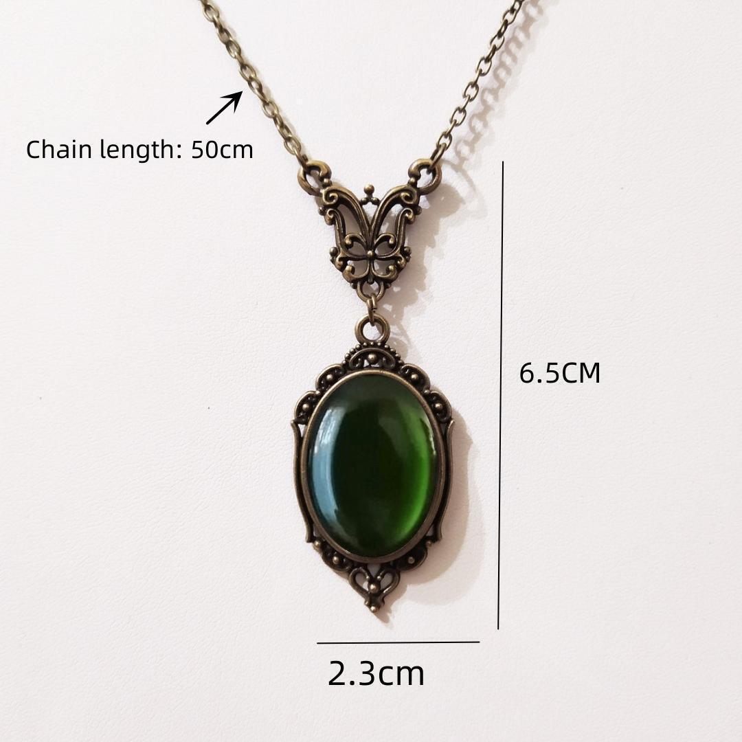 고딕 독 녹색 카메오 목걸이 여성 신비한 이교도 마녀  - Body Jewelry Goth 리뷰 및 가격