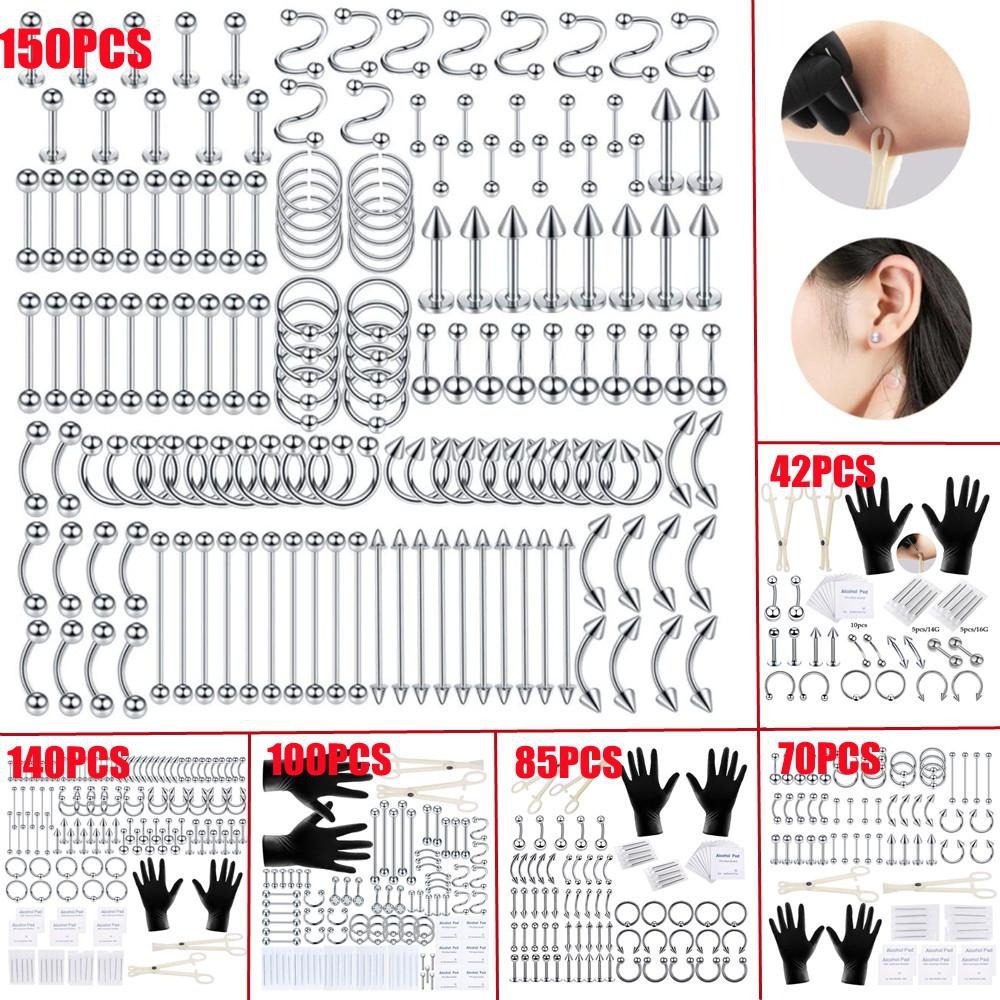150/140/85/70/42개 바디 피어싱 키트 쥬얼 - Body Jewelry And Piercing 리뷰 및 가격