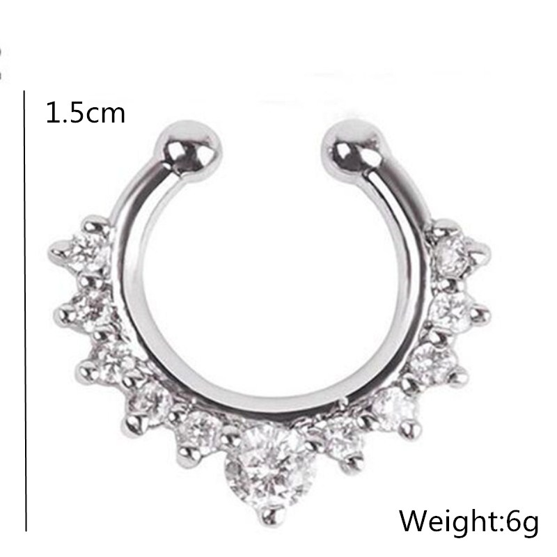 여성용 U자형 코 클립, 가짜 코 반지 및 스터드, 비 - Body Jewelry And Earrings 리뷰 및 가격