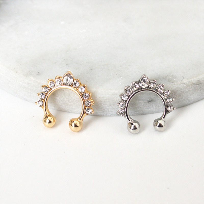 여성용 U자형 코 클립, 가짜 코 반지 및 스터드, 비 - Body Jewelry And Earrings 리뷰 및 가격