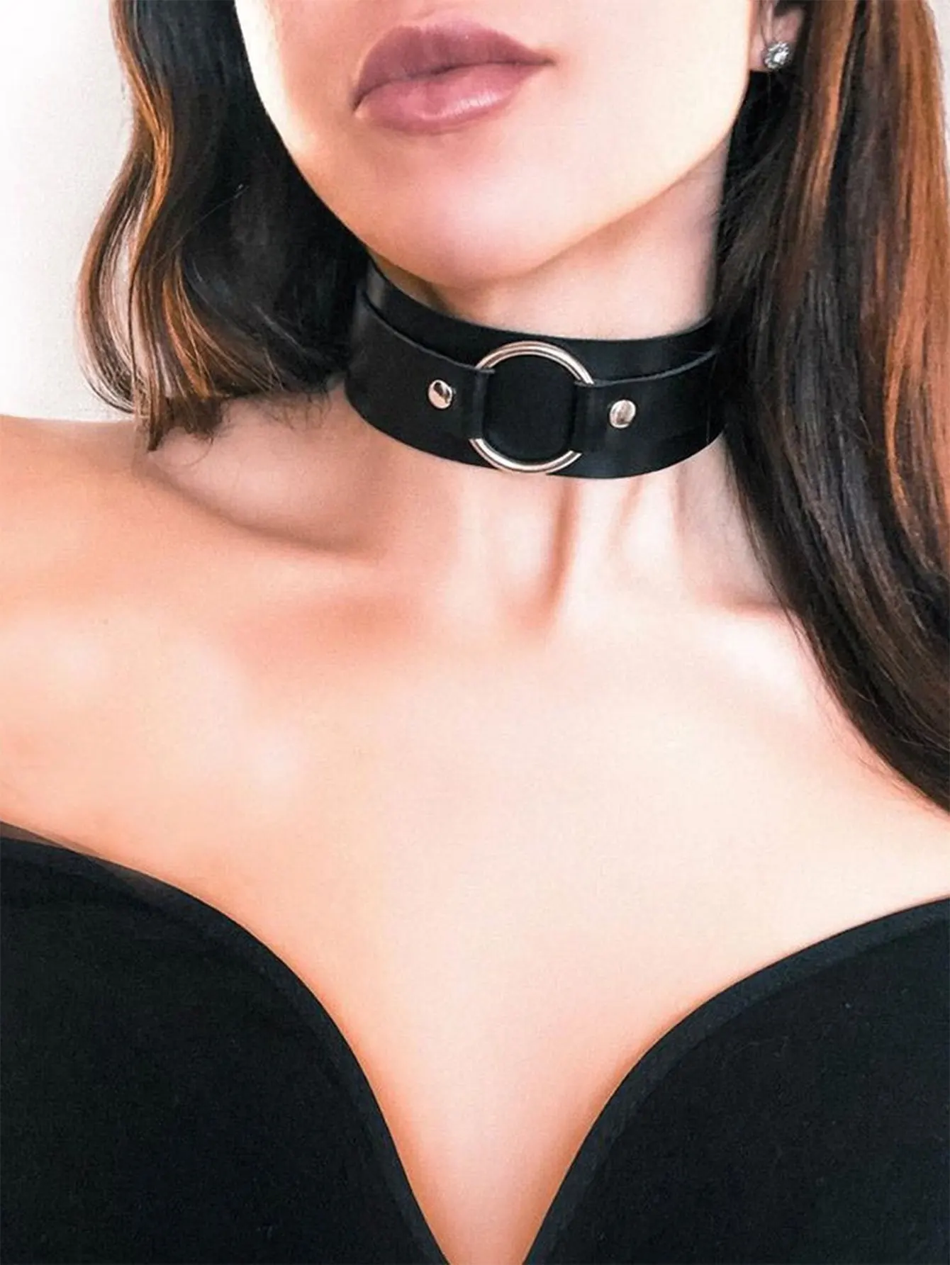 패션 스트리트 스타일 고딕 펑크 PU 가죽 초커 조절  - Body Jewelry Goth 리뷰 및 가격