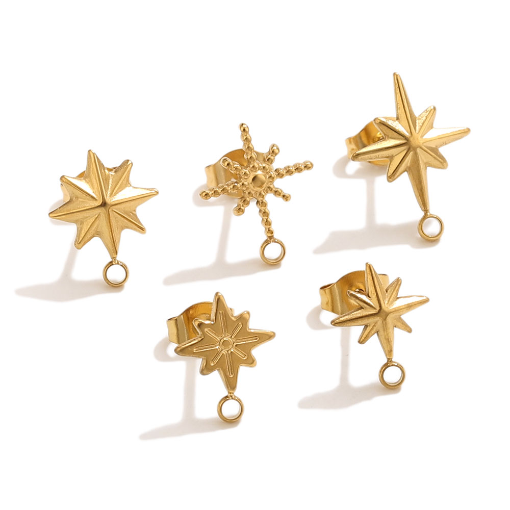 6개 스테인리스 스틸 별 모양 귀걸이 스터드, 귀걸이  - Body Jewellery 리뷰 및 가격