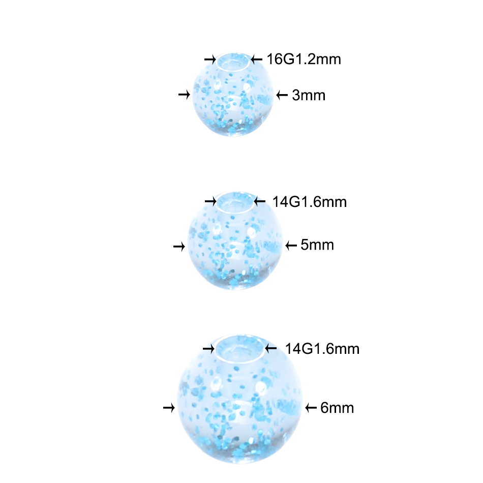 90-120pcs 다채로운 아크릴 교체 공 3mm 5m - Body Jewelry Barbell 리뷰 및 가격