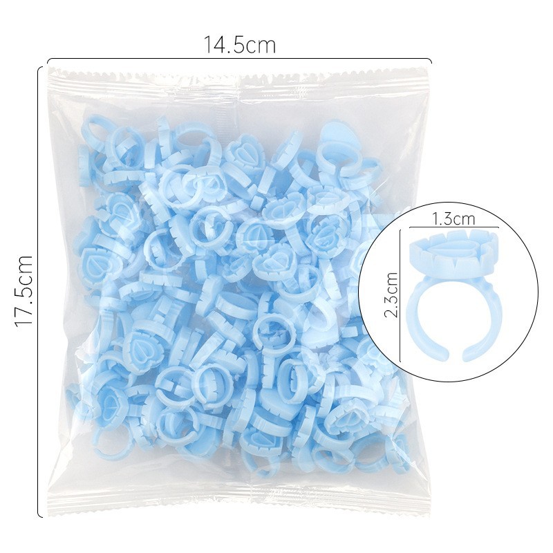 100Pcs 일회용 접착제 링 홀더 속눈썹 연장 용품  - Body Jewelry Tattoo 리뷰 및 가격