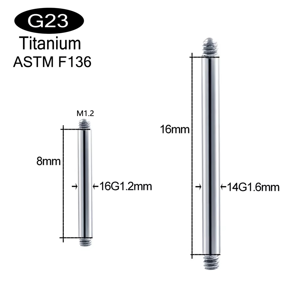 10개/세트 ASTM F136 임플란트용 티타늄 14G - Body Jewelry Implant Grade Titanium 리뷰 및 가격