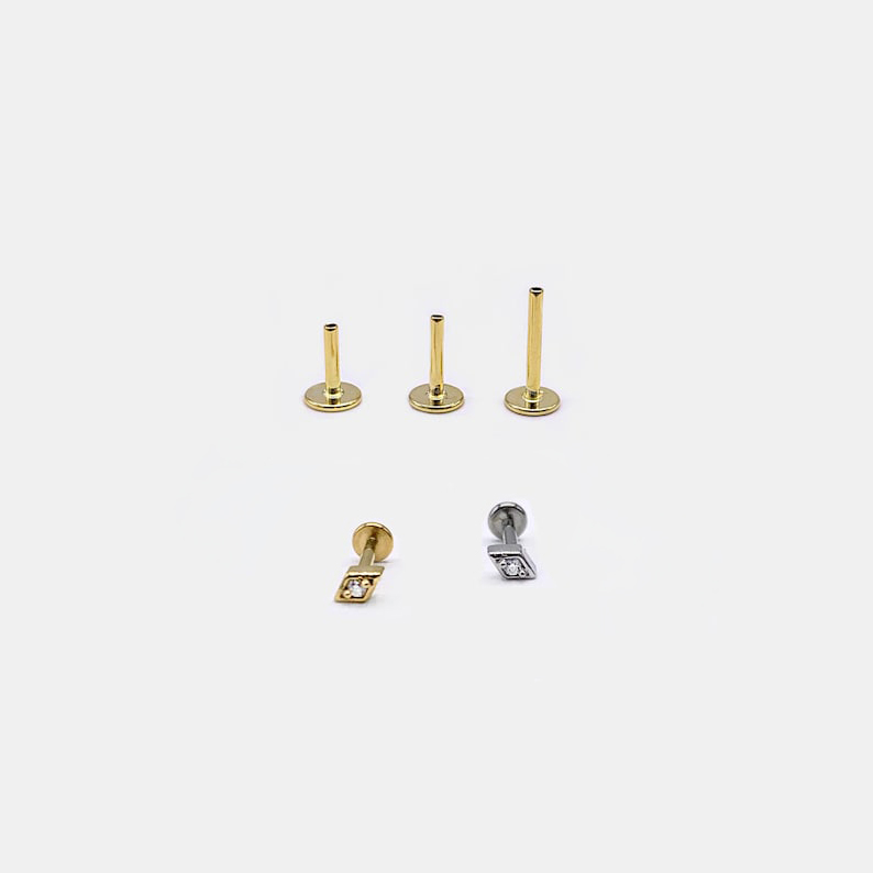 AIDE 1Pc 925 스털링 실버 마름모꼴 CZ 지르 - Tragus Flat Back 리뷰 및 가격