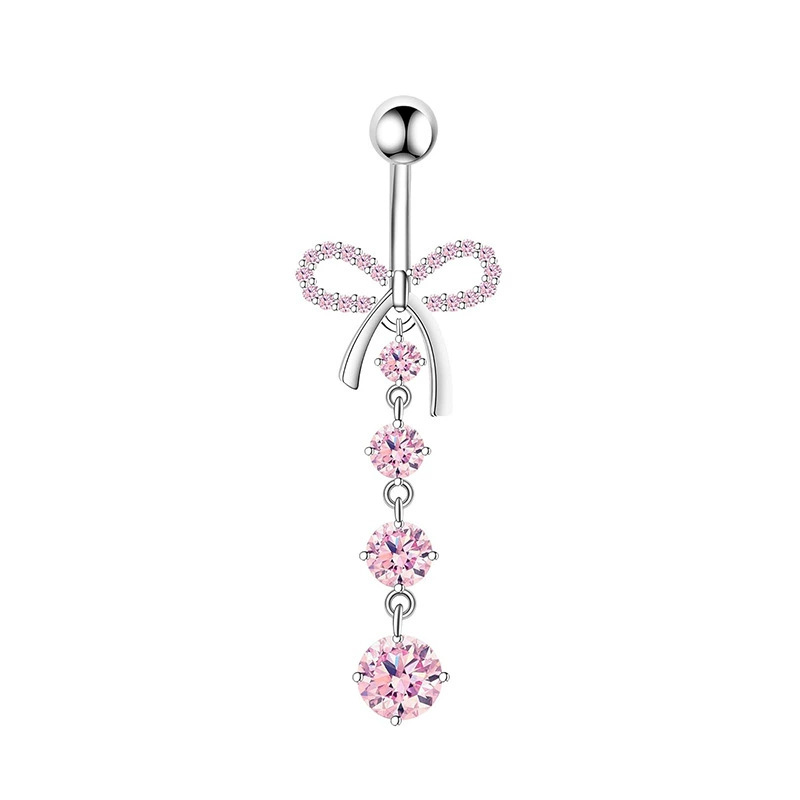 1개 핑크 크라운 배꼽 링 쥬얼리 스테인리스 스틸 하트 - Body Jewelry Barbell 리뷰 및 가격