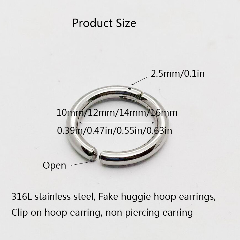 남성 여성을위한 2/6Pcs 가짜 Huggie 후프 귀 - Body Jewelry And Earrings 리뷰 및 가격