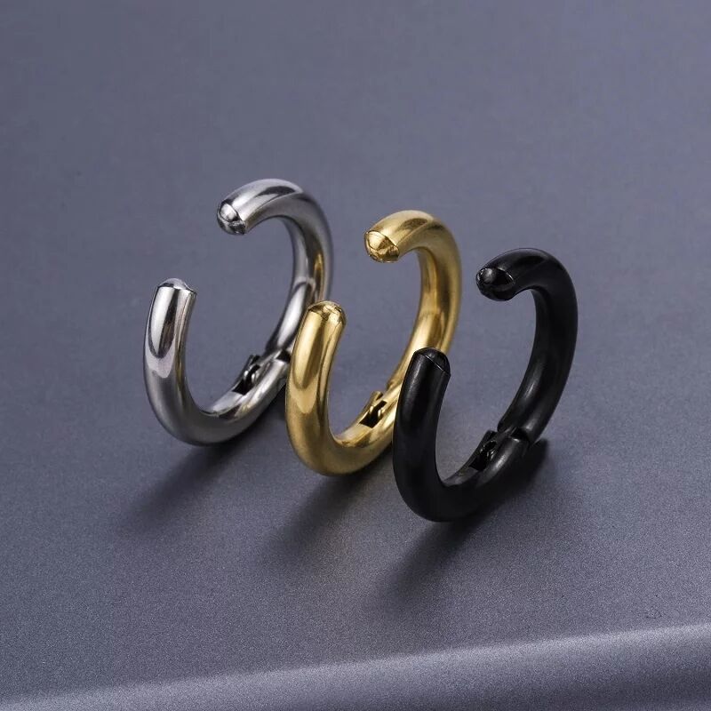 남성 여성을위한 2/6Pcs 가짜 Huggie 후프 귀 - Body Jewelry And Earrings 리뷰 및 가격