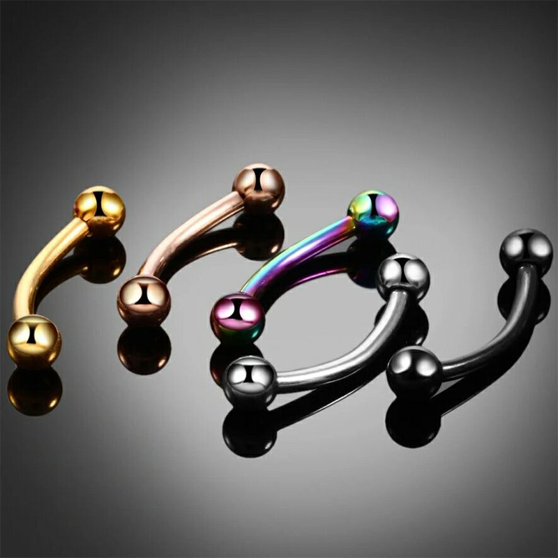 강철 눈썹 바나나 피어싱 링, 곡선 바벨 립 링, 스너 - Body Jewelry Barbell 리뷰 및 가격