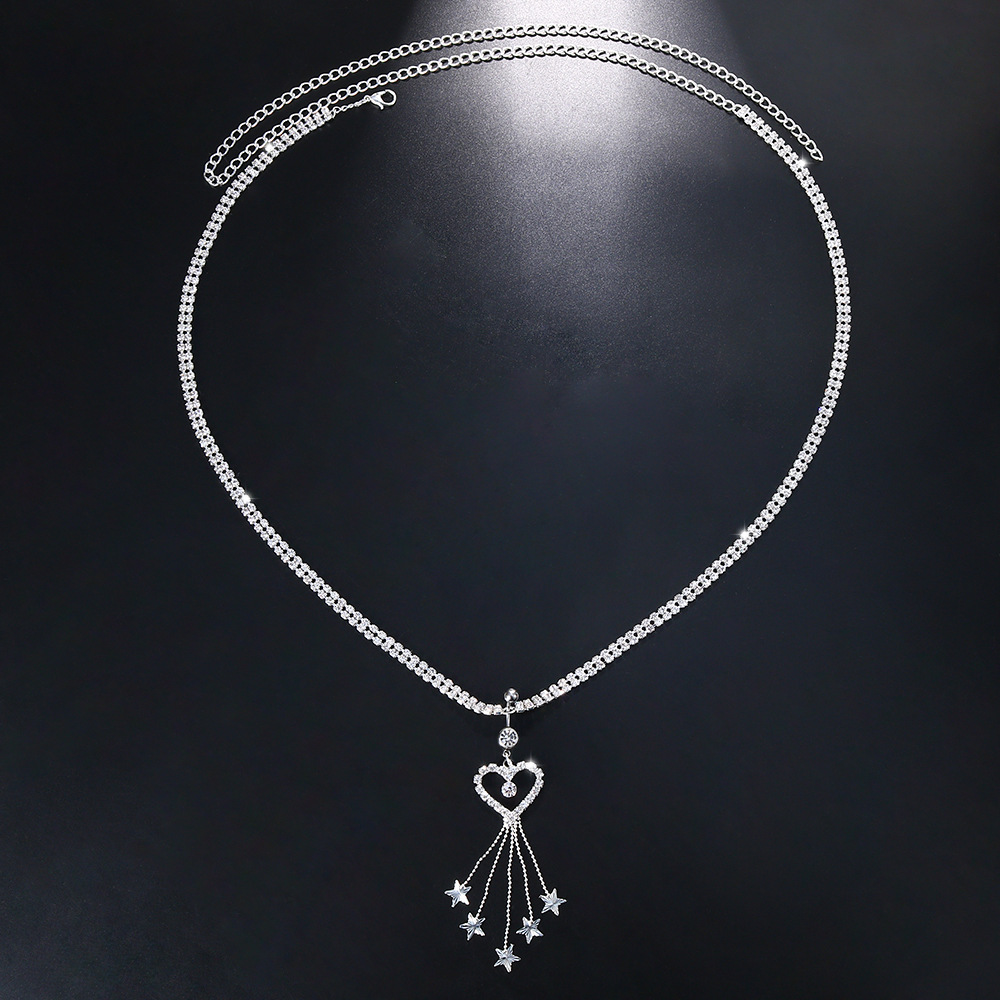 GLAMing Boho 하트 매달려 라인 석 피어싱 배 - Body Jewelry And Piercing 리뷰 및 가격