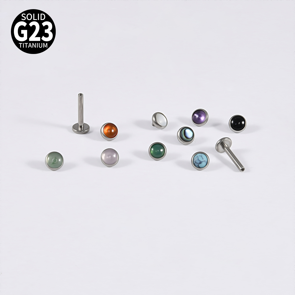 1PC 16g G23 티타늄 크리스탈 & 스톤 & 쉘  - Tragus Flat Back 리뷰 및 가격