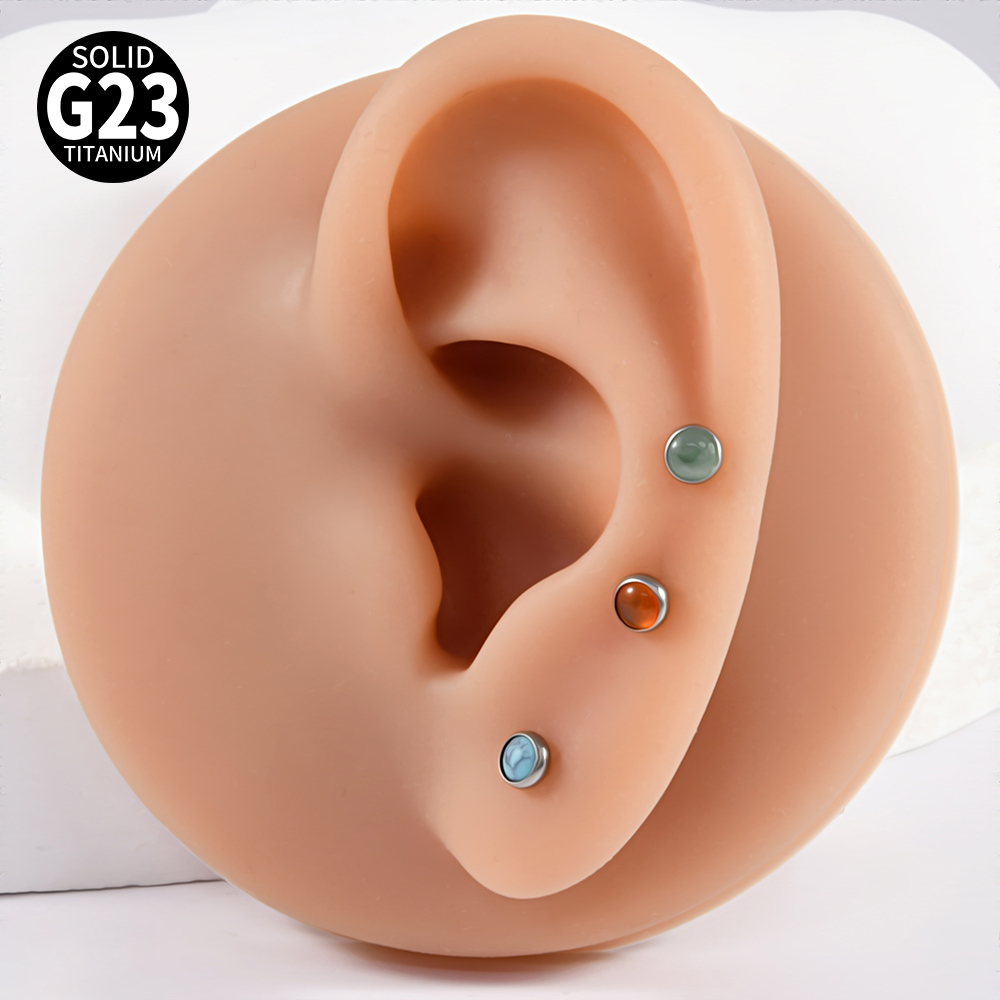 1PC 16g G23 티타늄 크리스탈 & 스톤 & 쉘  - Tragus Flat Back 리뷰 및 가격