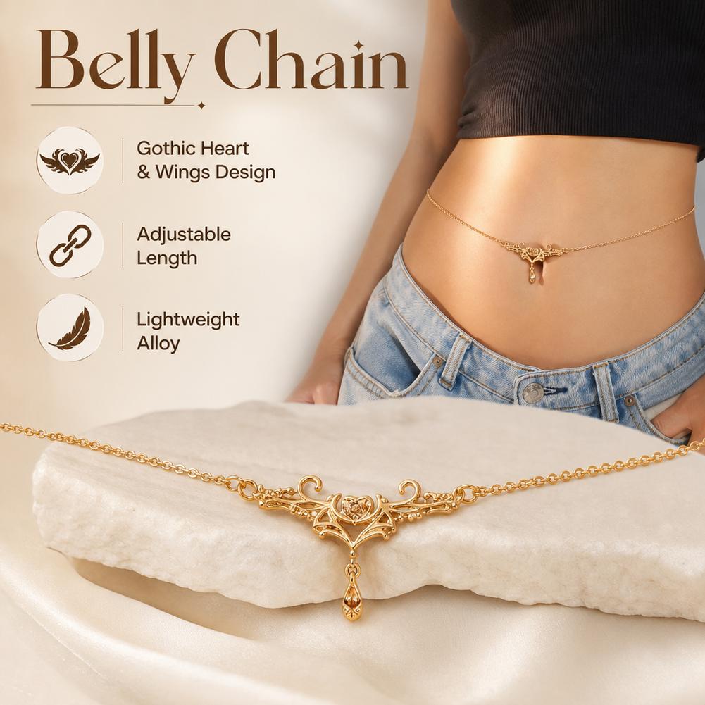 여성 패션 허리 체인 우아하고 섹시한 지르콘 하트 날개 - Body Chain Jewelry 리뷰 및 가격