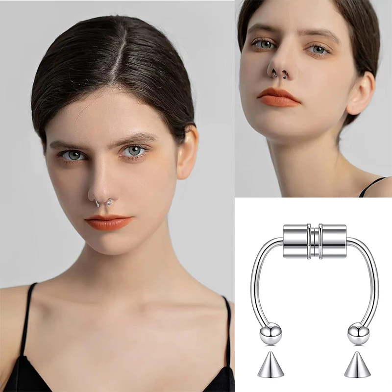 가짜 피어싱 코 링 후프 Septum 비 피어싱 코 클 - Body Jewelry And Piercing 리뷰 및 가격