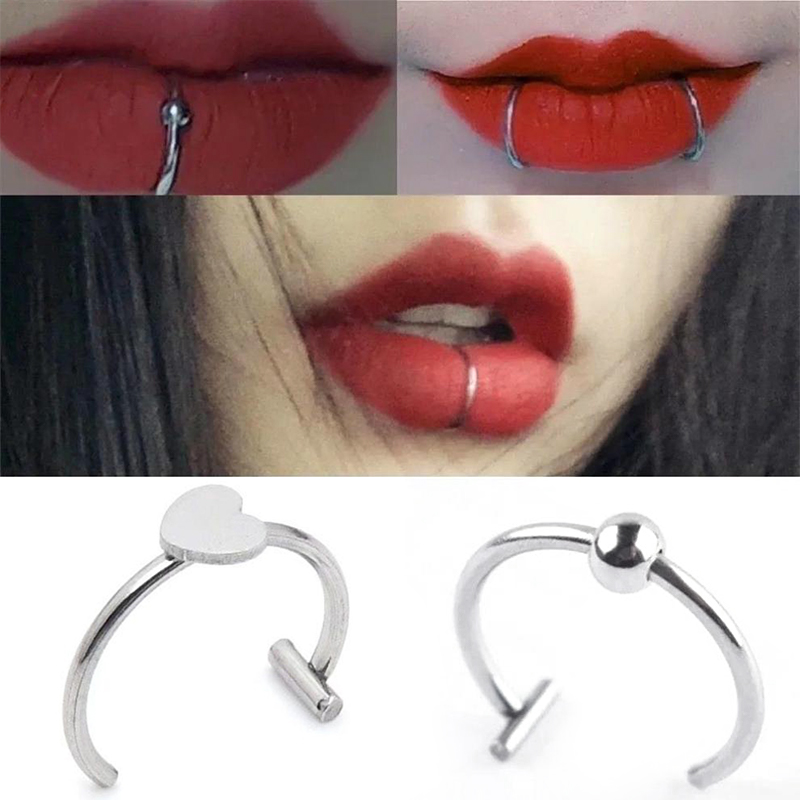 1개 스테인리스 스틸 가짜 코 링 후프 셉텀 링 C 클 - Body Jewelry And Earrings 리뷰 및 가격