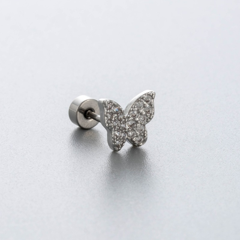 G23 티타늄 하트 플랫 백 연골 스터드 귀걸이 큐빅  - Tragus Flat Back 리뷰 및 가격