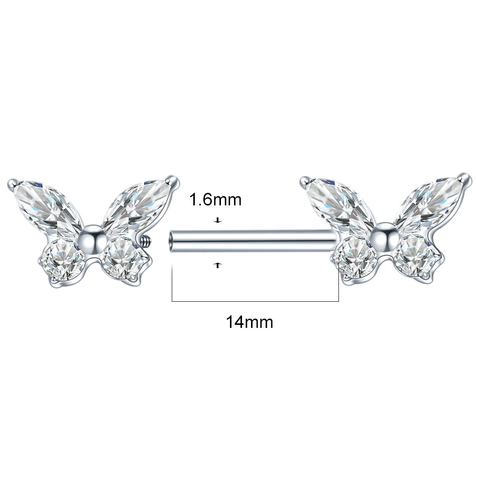 1개 G23 티타늄 니플 링 스트레이트 바벨 피어싱 지 - Body Jewelry Barbell 리뷰 및 가격