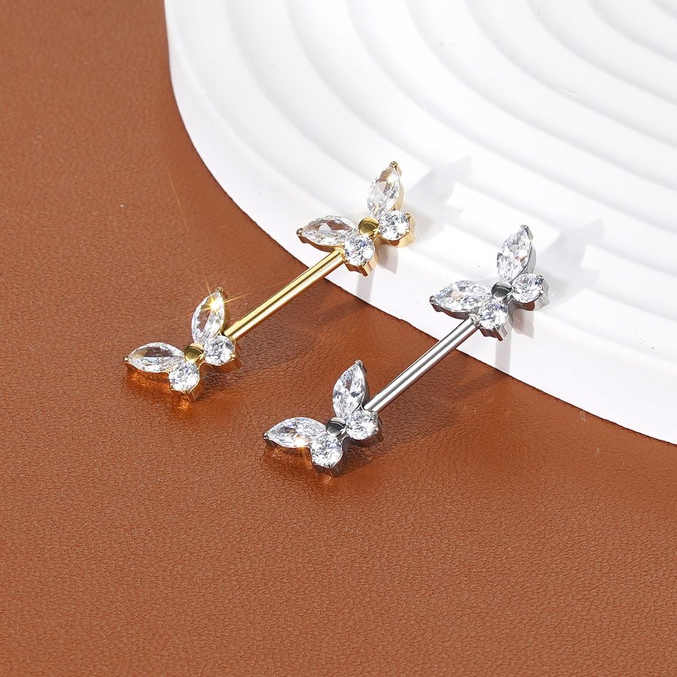 1개 G23 티타늄 니플 링 스트레이트 바벨 피어싱 지 - Body Jewelry Barbell 리뷰 및 가격