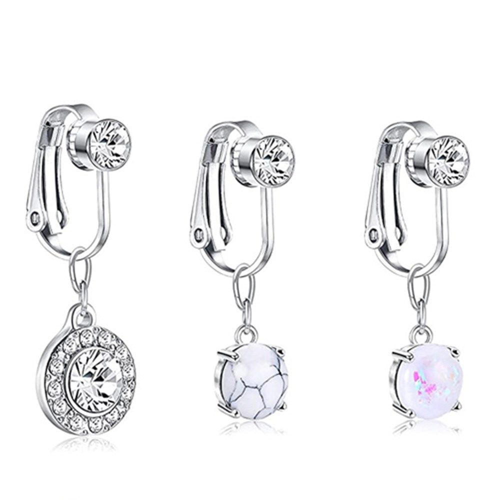 패션 여성 배꼽 링 비피어싱 연골 클립 네이블 링 가짜 - Body Jewelry And Piercing 리뷰 및 가격