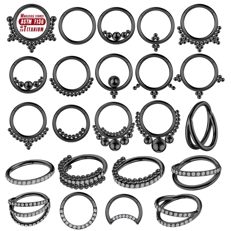 F136 티타늄 피어싱 블랙 코 링 임플란트 그레이드  - Body Jewelry Implant Grade Titanium 리뷰 및 가격