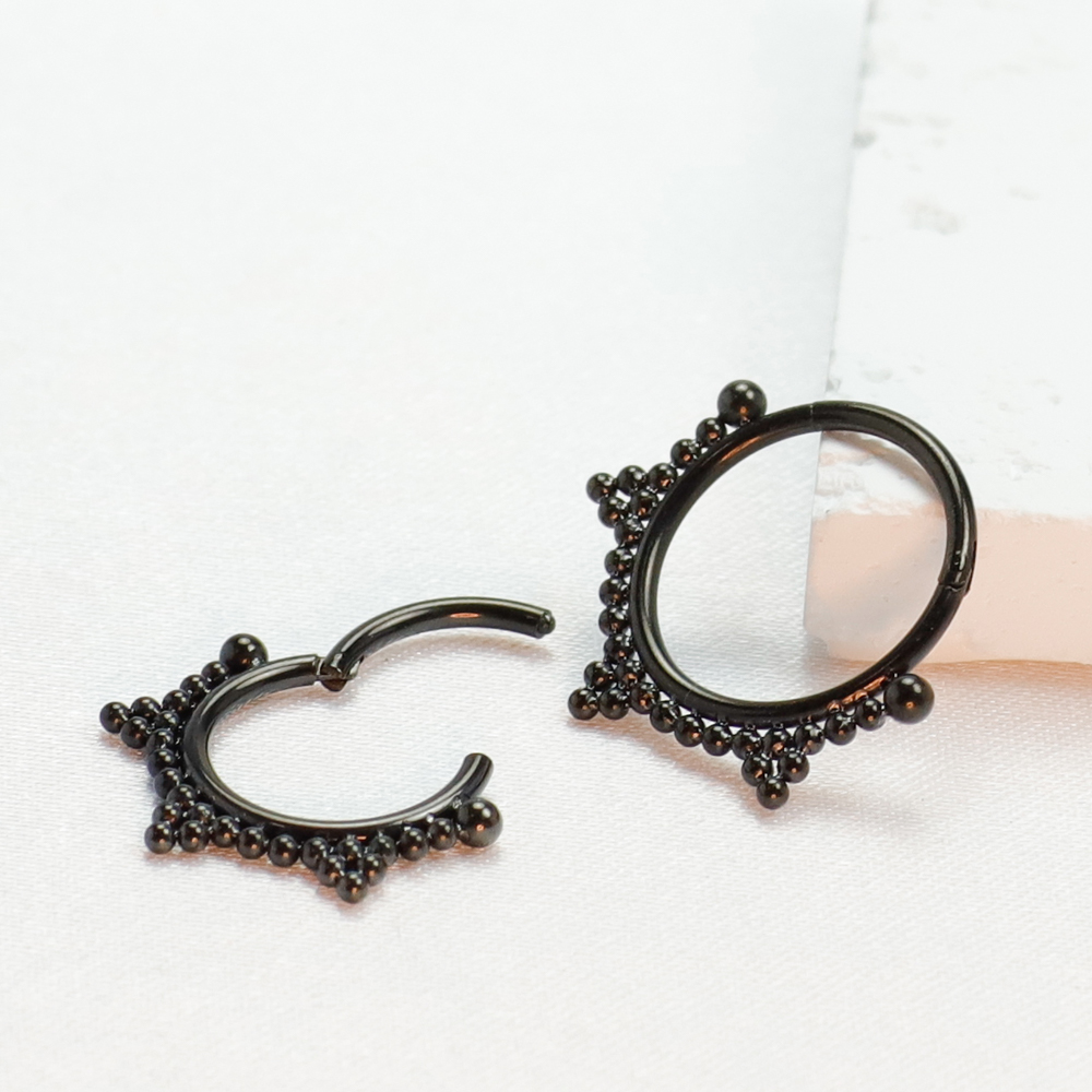 F136 티타늄 피어싱 블랙 코 링 임플란트 그레이드  - Body Jewelry Implant Grade Titanium 리뷰 및 가격