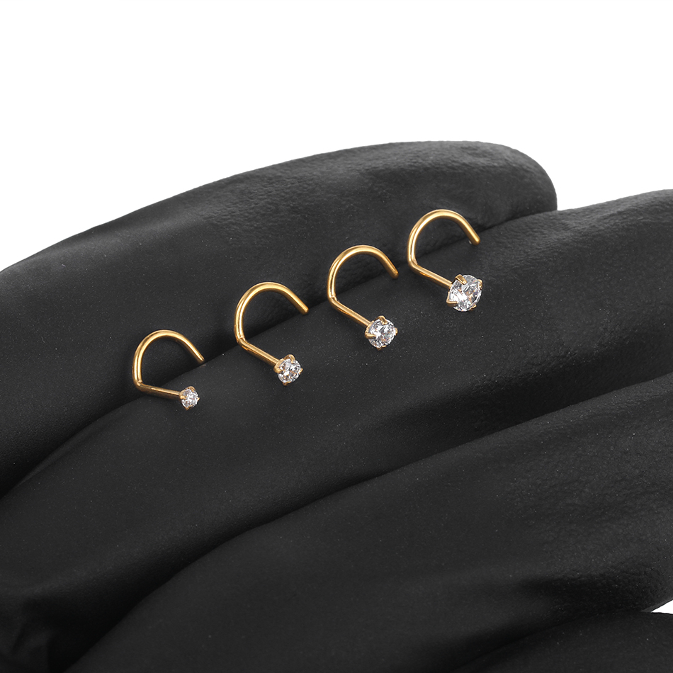 1/5개입 임플란트 등급 티타늄 프롱 지르콘 코 피어싱 - Body Jewelry Implant Grade Titanium 리뷰 및 가격