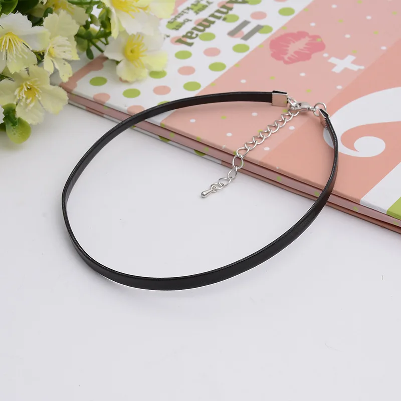 여성용 블랙 PU 목걸이, 0.5cm 너비 장식 밴드, - Body Jewelry Goth 리뷰 및 가격