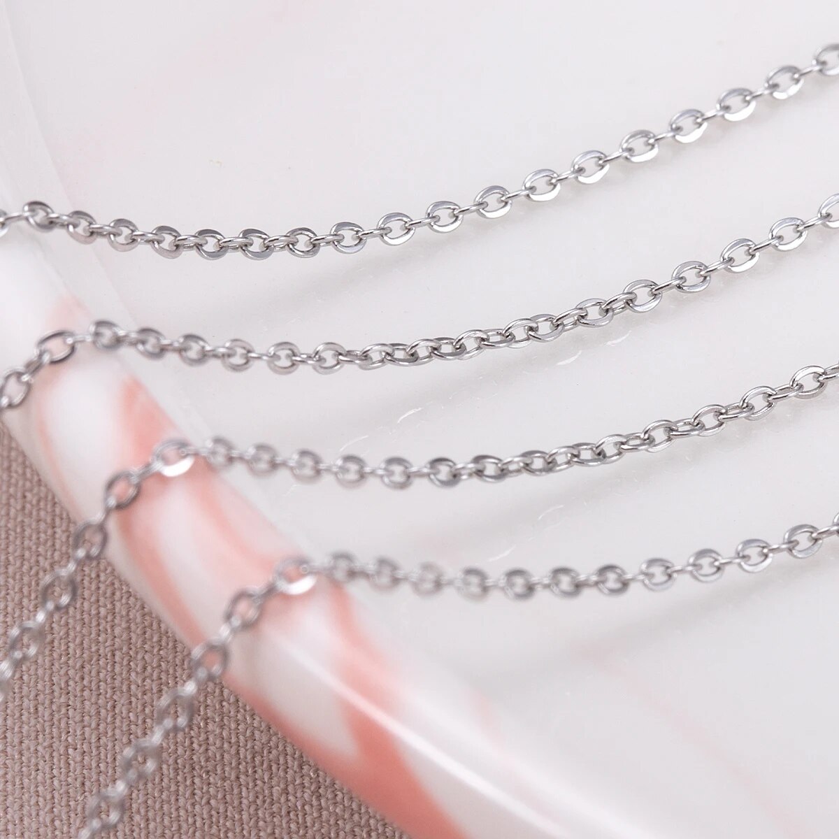 10 미터 스테인레스 스틸 O 모양 얇은 체인 DIY  - Body Chain Jewelry 리뷰 및 가격